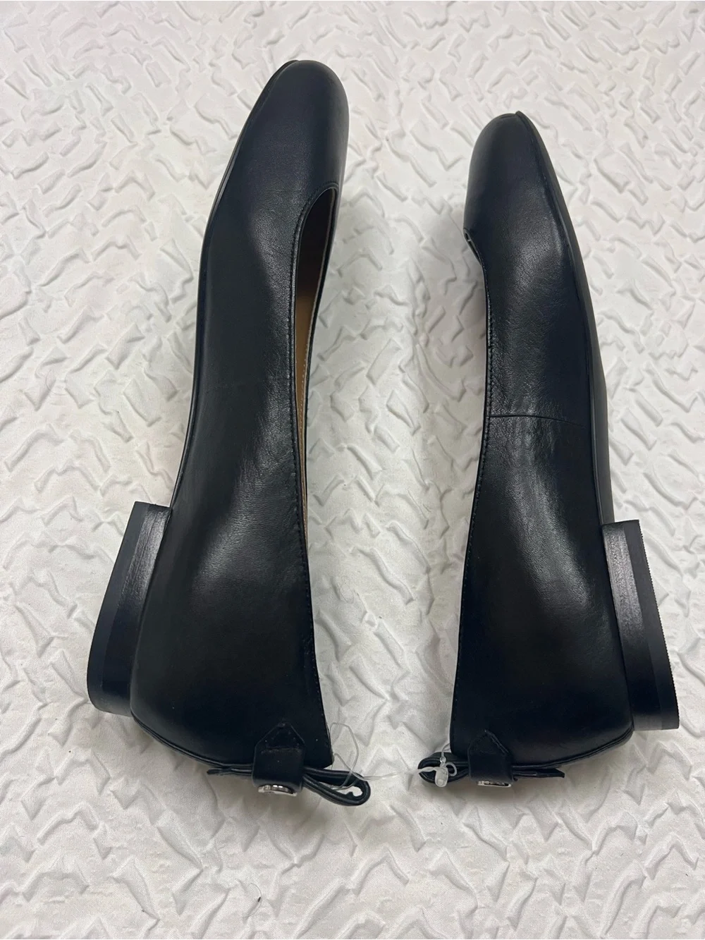 Lauren Ralph Lauren Leather Ballet Flat Black Round-Toe Women's 6.5